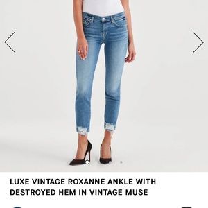 LUXE VINTAGE ROXANNE ANKLE WITH DESTROYED HEM IN VINTAGE MUSE